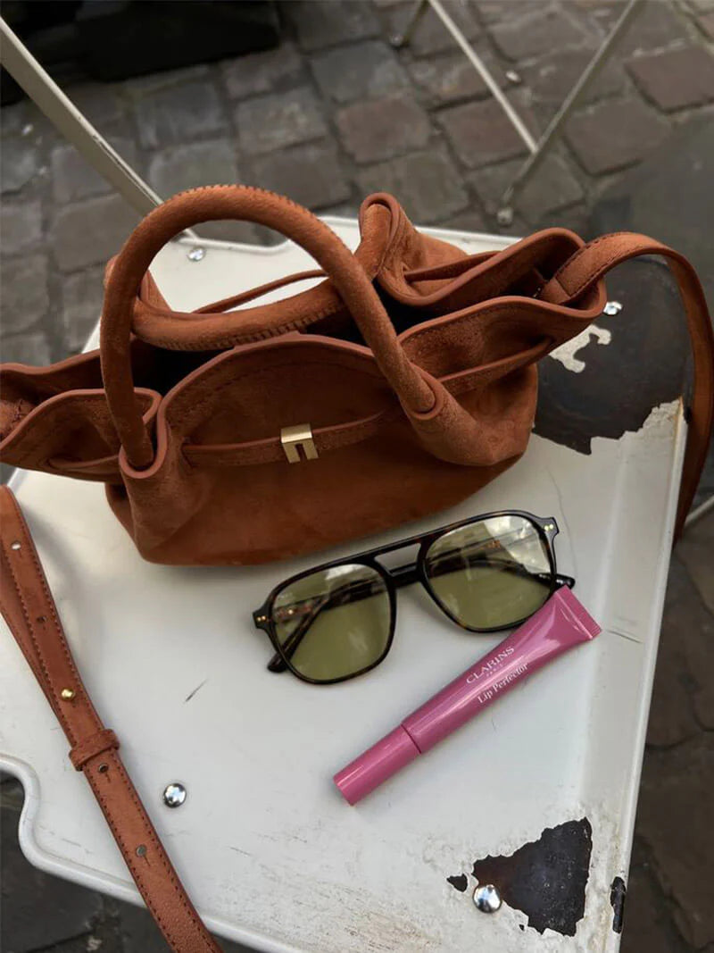 MINKARS Hana Tote Bag in Suede
